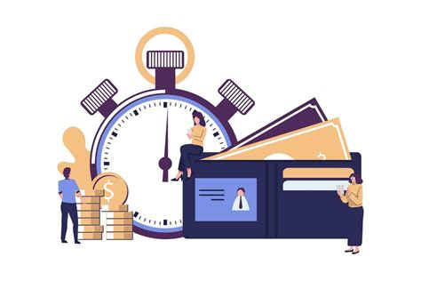 time is money flat style illustration vector design 34854629 Vector Art ...