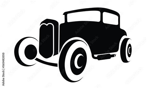 Car Silhouette - Hot Rod - Vector for logo, icons, illustration ...