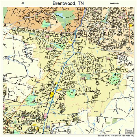 Brentwood Tennessee Street Map 4708280