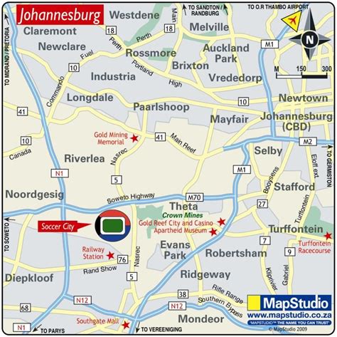 Soccer City Stadium Soweto South Africa Map - soweto south africa • mappery