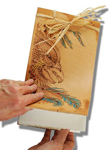 Pyrography Leather Journal – Classic Carving Patterns – Art Designs Studio