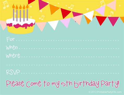 Birthday Invitation Templates Google Docs