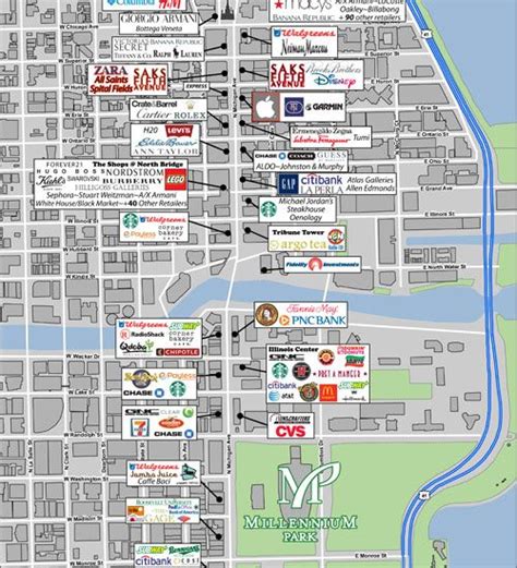 Retail Area Map | The Wrigley Building Chicago Illinois | Chicago ...