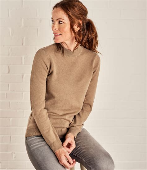 Camel | Womens Cashmere & Merino Turtle Neck Jumper | WoolOvers UK