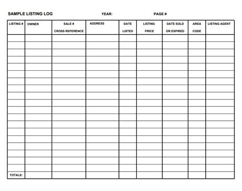 Printable Sales Log - Printable Word Searches