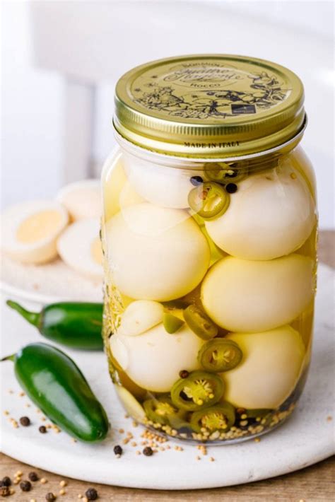 Spicy Jalapeno Pickled Eggs - Nurtured Homes