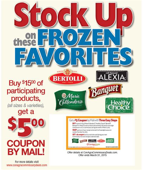 ConAgra Frozen Foods Commissary Get $5 – TPG Rewards