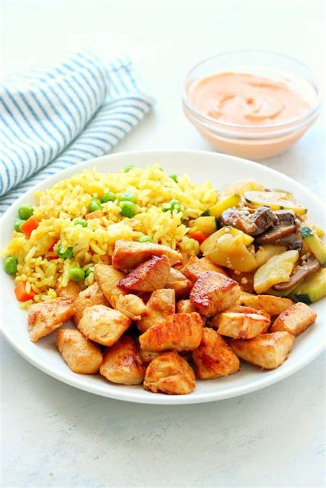 Easy Hibachi Chicken - Crunchy Creamy Sweet