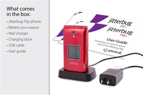 Jitterbug Flip Easy-to-Use Cell Phone for Seniors (Red) by GreatCall | Amazon