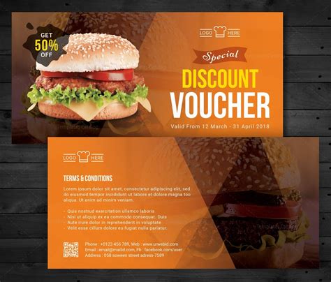 Restaurant Corporate Gift Voucher Template 001255 - Template Catalog