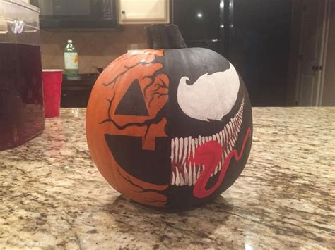 Painted a “Venomized jack-o-lantern” this year as part of my Halloween ...