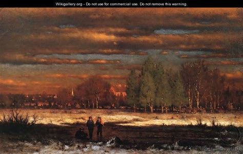 Winter Evening, Montclair - George Inness - WikiGallery.org, the largest gallery in the world