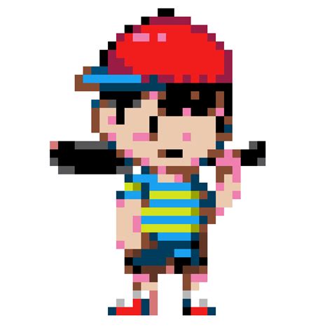 Pixilart - Enhanced Ness Idle Sprite by Slimey66