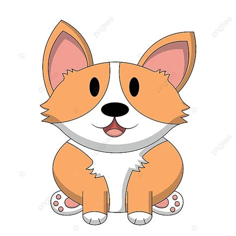 Ilustrasi Gambar Corgi Anjing Lucu Dalam Desain Digital Emosi Warna Vektor, Emosi, Digital ...