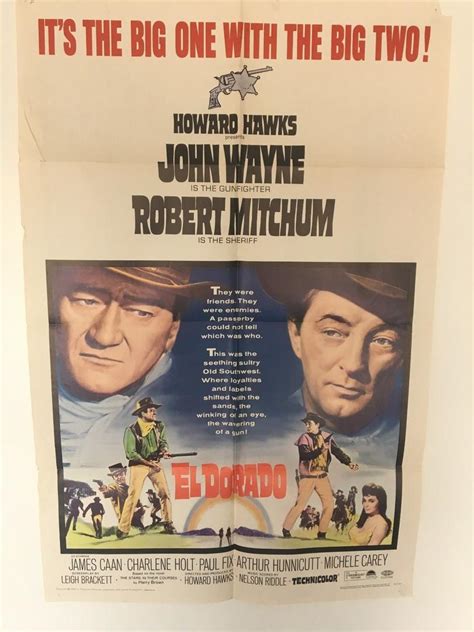 EL DORADO Original 1966 Movie Poster John Wayne Robert Mitchum 1 sheet ...