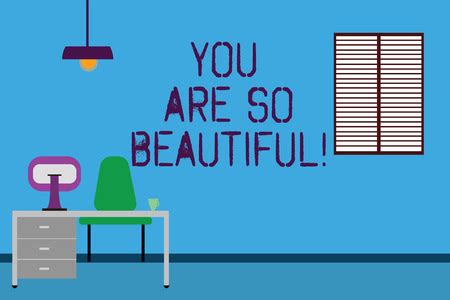 Text sign showing You Are So Beautiful. Conceptual photo Flirting ...