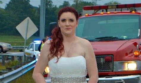 Bride Stuns In Wedding Dress While Aiding Crash Victims On Her Way To Her Reception