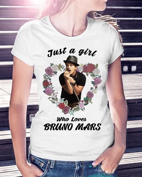 Just a girl who loves Bruno Mars shirt, hoodie, sweater and v-neck t-shirt | Bruno mars shirt ...