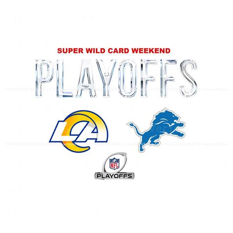 Rams Vs Lions 2023 Super Wild Card Playoffs PNG