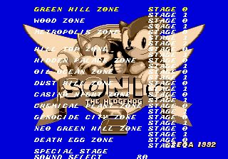 Level select - Sonic Retro