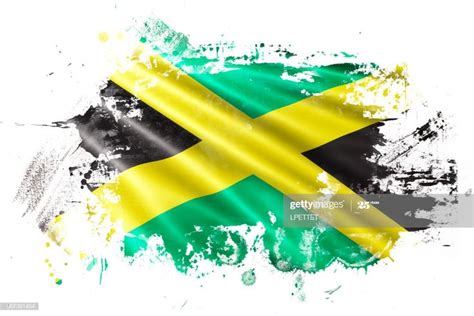 A stock render/image of the Jamaican flag in a ink splat grunge style. | Render image, Grunge ...