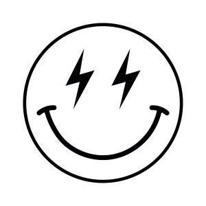 Smiley Face Lightning Bolt Eyes Svg Instant Download - vrogue.co