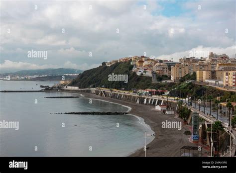 Ceuta, Spain - December 04, 2022: View of the beaches of Ceuta, a ...