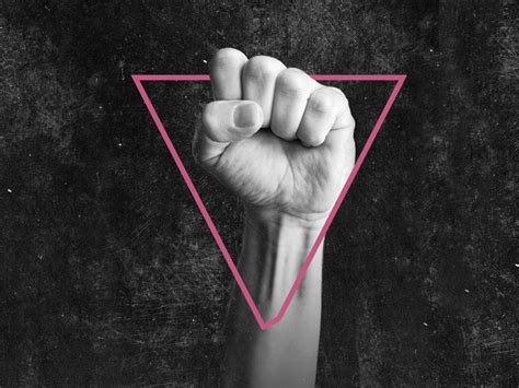 The pink triangle has been reclaimed as a symbol of pride, resistance ...