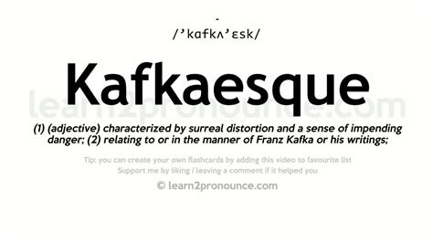 Pronunciation of Kafkaesque | Definition of Kafkaesque - YouTube