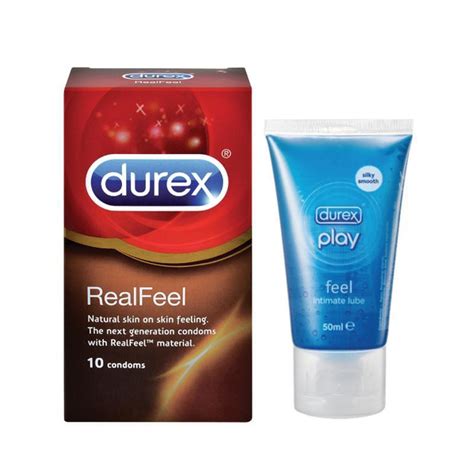 Durex Real Feel 10S Condoms + Durex Play Lubricant 50Ml