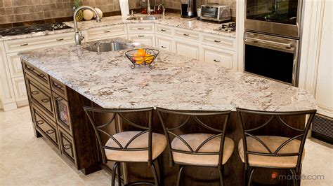 Bianco Antico Granite Kitchen With A Large Island | Marble.com