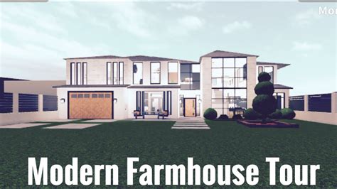 Modern Farmhouse Tour! $190k (Bloxburg) - YouTube