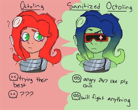 Octoling vs Sanitized Octoling by AveryDrawsThings on DeviantArt | Splatoon, Splatoon memes ...