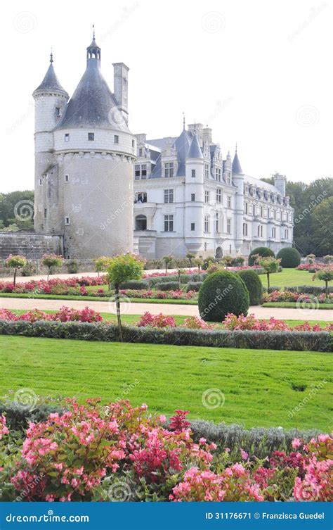 Chenonceau Castle & Garden Stock Image - Image of beautiful, france ...