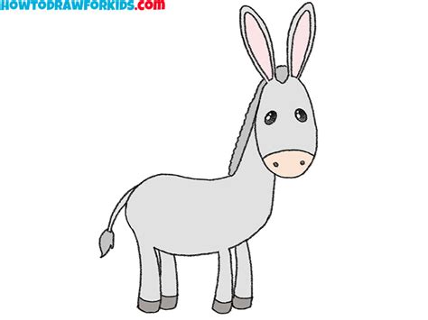 How to Draw an Easy Donkey - Easy Drawing Tutorial For Kids