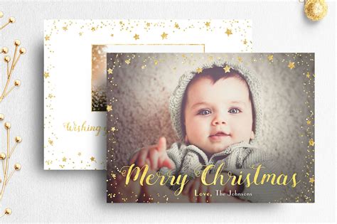 Christmas Card Template Photoshop By Nifty Fairy | TheHungryJPEG