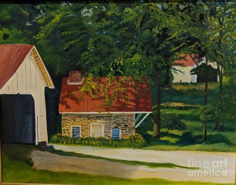 Spring House on a Farm Painting by Rebecca Jackson