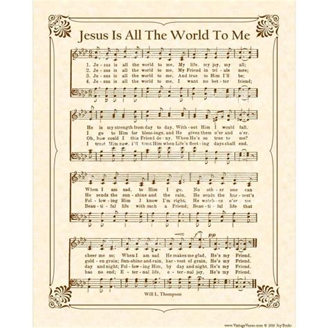 JESUS is ALL the WORLD to Me Hymn Wall Art Custom | Etsy | Hymn sheet music, Hymn art, Hymn