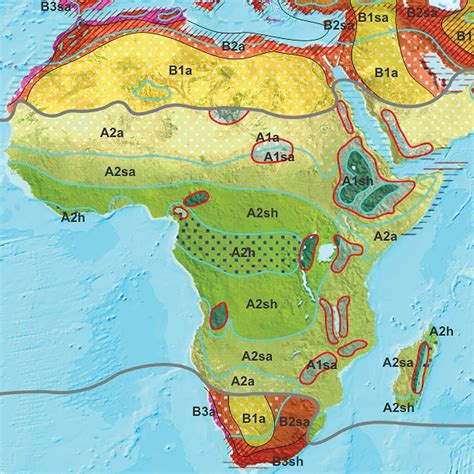 Africa climate map