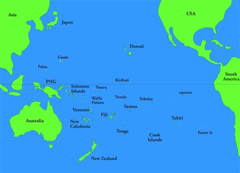 World Map Easter Island Rapa Nui Pacific Ocean