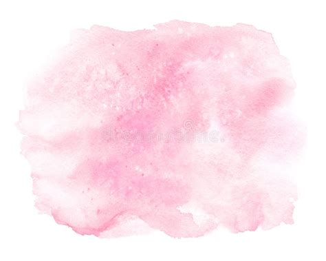 Abstract Watercolor Light Pink Brush Stroke with Stains Stock Illustration - Illustration of ...