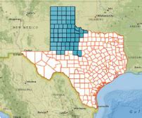 Texas PanHandle region (blue counties). | Download Scientific Diagram