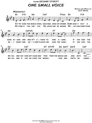 "One Small Voice" Sheet Music - 2 Arrangements Available Instantly - Musicnotes