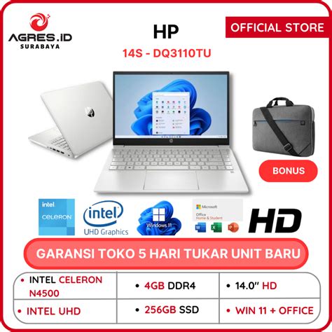 Jual HP 14 Intel Celeron N4500 4GB 256SSD Windows 11+Office 14.0inch HD ...