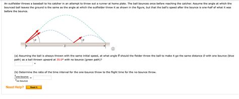 Solved An outfielder throws a baseball to his catcher in an | Chegg.com