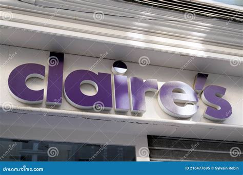 Claire`s Accessories Shop Text Sign and Logo Brand on the Store Editorial Image - Image of ...