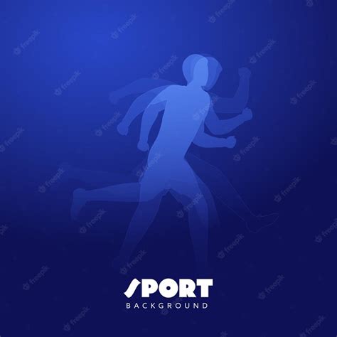 Premium Vector | Sports background with silhouette male athletic running