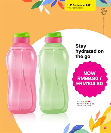 Giant Eco Bottle (2) 2.0L | Tupperware Plus