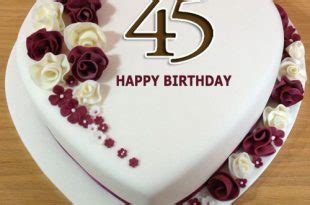 Happy 45th Birthday Cake - 2HappyBirthday