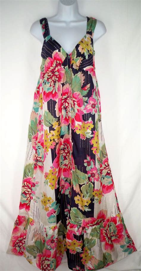 Johnny Was Maxi Dress XS 100% Silk Floral Long Button Front A-line | Long dresses casual maxi ...